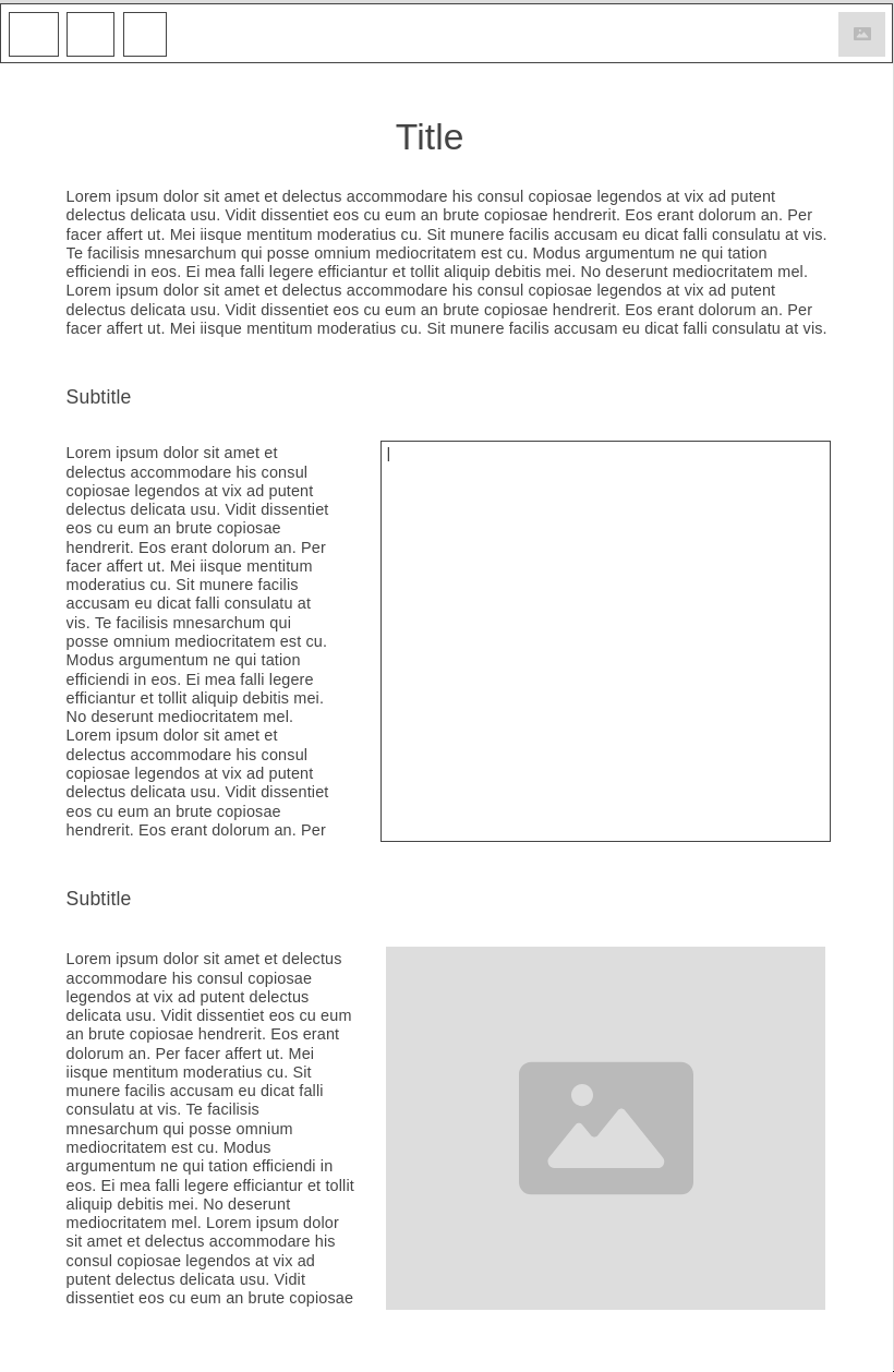 writing page wireframe